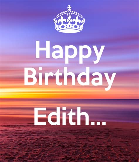 happy birthday edith poster estelle fleidl  calm  matic