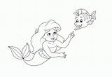 Ariel Flounder Madam Melody Marla Cj Coloringhome Tudodesenhos Coloringfolder sketch template