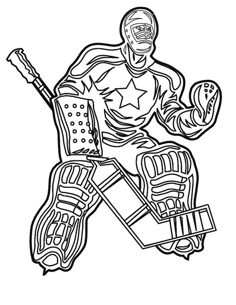 hockey player coloring pages    print