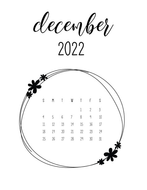 cute december  calendar printable university calendar