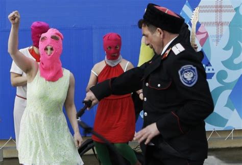 Pussy Riot Whipped By Cossack Militia During Sochi Protest Metro News