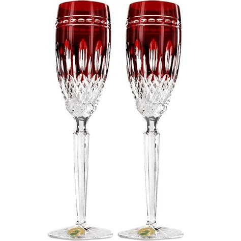 waterford crystal clarendon ruby flutes waterford crystal crystals