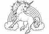 Einhorn Unicorn Regenbogen Ausmalen Zum Fur sketch template