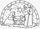 Nacimiento Colorear Nativity sketch template
