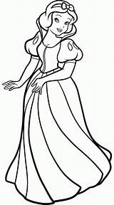 Princess Snow Coloring Drawing Disney Pages Cartoon Princesses Sketch Drawings Kids Printable Princes Leia Draw Color Easy Getdrawings Cartoons Clipart sketch template