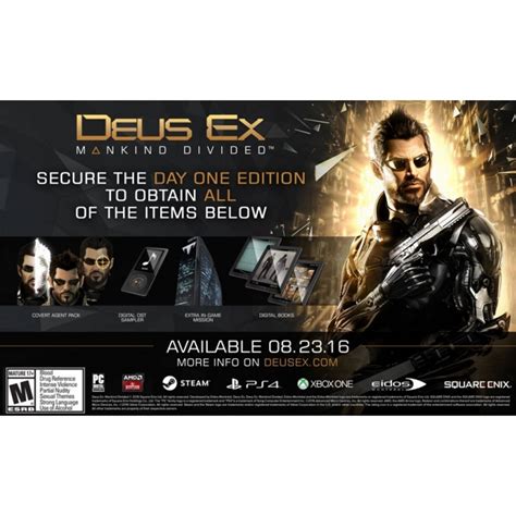 Best Buy Deus Ex Mankind Divided Day One Edition Xbox One 91635