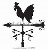 Vane Weather Rooster Wind Logo Shutterstock Cockerel Template East North sketch template