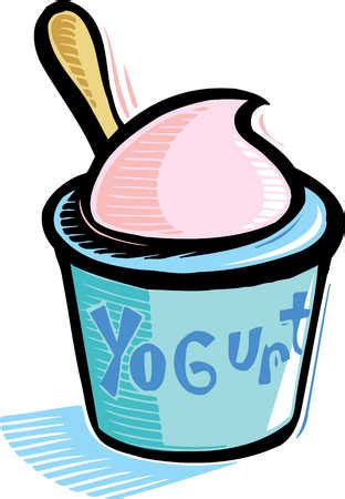 stock illustration cup  yogurt