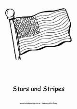 Stripes Stars Colouring Flag Printables Kids Pages States United July Colour Activity Activityvillage Become Member Log sketch template
