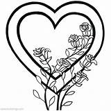 Coloring Pages Heart Valentines Flower Drawing Roses Color Mom Thorn Beautiful Give Getdrawings Xcolorings 94k Resolution Info Type  Size sketch template