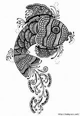 Zentangle Poisson Difficile Henna Tangle Doodles Facilisimo Snails Mandalas Tattoos Mandela Zendoodle Fois Imprimé Zentangles Foromanualidades Spirals sketch template