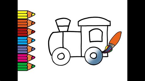 🥇 Como Dibujar Y Colorear Un Tren Dibujos Faciles Para