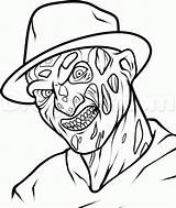 Krueger Freddy Draw Easy Drawing Coloring Pages Step Cartoon Drawings Tattoo Scary Halloween Dragoart Cool Look sketch template