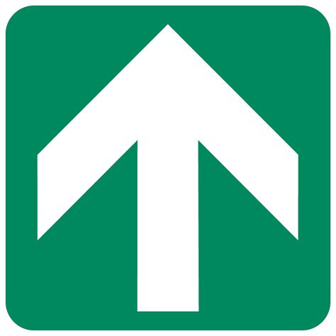 directional green arrow safety sign ga  safety sign