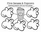 Popcorn Senses Five sketch template