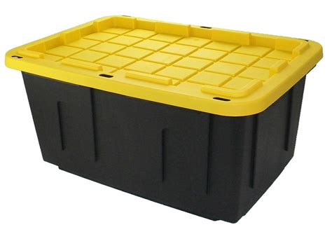 gallon heavy duty hinged industrial tough container box tote