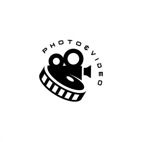 cinema logo fun modern black illustration  photo  video production design idea