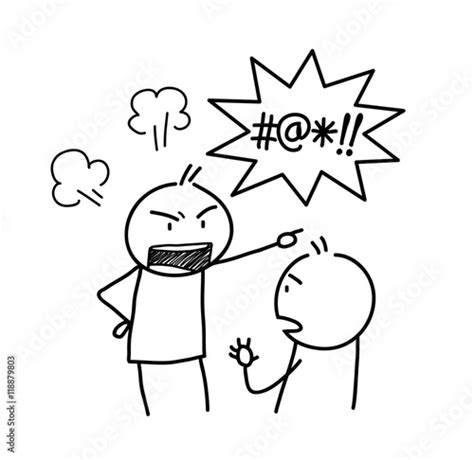anger management doodle a hand drawn vector doodle illustration of an