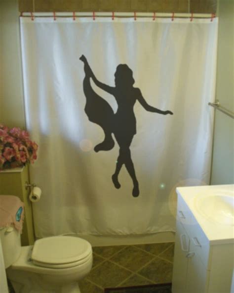 Sexy Girl Shower Curtain Female Lady Woman Take It Off Strip