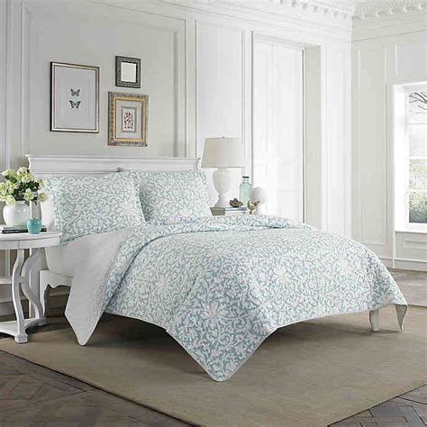 Laura Ashley® Mia 3 Piece Quilt Set Country Bedding Sets King Quilt