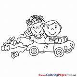 Coloring Wedding Pages Hochzeit Car Newlyweds Ausmalbilder Zum Kids Ausdrucken Sheets Im Activities Der Sheet Title Illustrations Clip Summer Coloringpagesfree sketch template