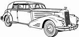 Coloring Pages Car Cadillac 1936 Classic Antique Old Cars Antiques Kids Color Coloringbay Dodge Netart sketch template