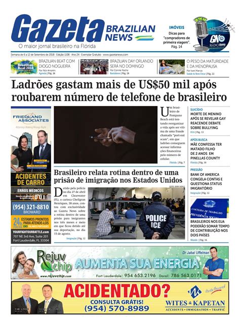 gazeta brazilian news edição 1108 de 6 a 12 de