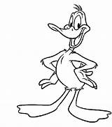 Daffy Duck Coloring Pages Smiling Wide Netart Color sketch template