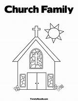 Church Coloring Pages Printable Family Children Activity Drawing Simple Elevator Truth Belt Preschool Color Template Fear Advent Alphabet Buildings Architecture sketch template