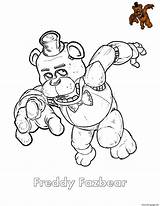 Fazbear Freddy Pages Coloring Fnaf Colouring Print sketch template