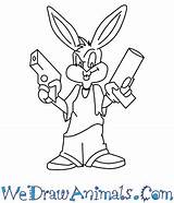 Gangster Bunny Bugs Looney Tunes Cartoon Drawings Draw Gangsta Drawing Sketches Lola Toons Characters Step Sketch Easy Animals Getdrawings Paintingvalley sketch template