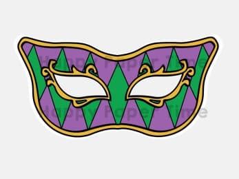 mardi gras mask colored easy printable kids crafts happy paper time