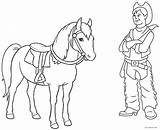 Cowgirl Coloring Pages Horse Getcolorings Charm sketch template