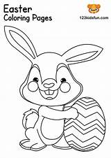 Easter Coloring Pages Kids Fun Bunny 123kidsfun Apps Egg sketch template