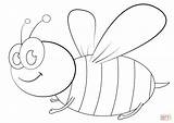 Bee Coloring Cartoon Pages Drawing Printable Kids Bees Colorear Para Simple Abeja Getdrawings Abejas Imprimir Dibujos Paper Crafts Categories sketch template