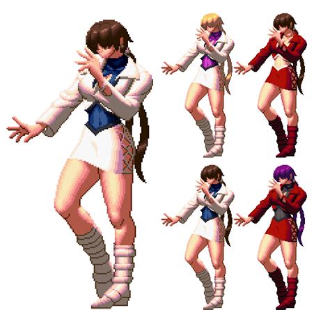shermie the king of fighters and 1 more drawn by black