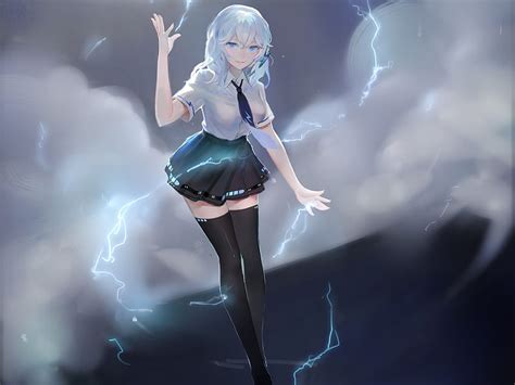 lightning powers lightning girl hd wallpaper pxfuel
