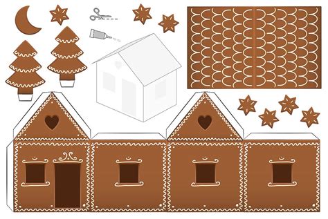 colored house template printable