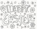 Easter Coloring Pages Doodle Alley Happy Colouring Book Flowers Doodles sketch template