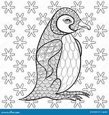 Coloring Pages Penguin Adult Snowflakes Zentangle Dreamstime King Ill Stress Anti Among Thumbs Snowflake Books Tattoo Vector Illustartion Tattoos High sketch template