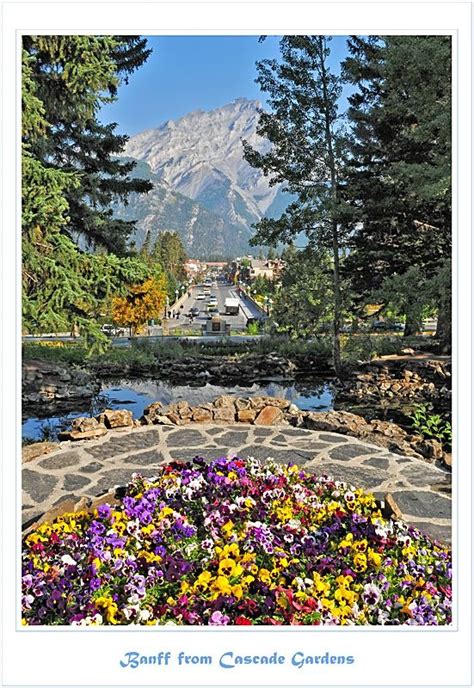 city  banff  cascade gardens banff alberta canada national parks landscaping