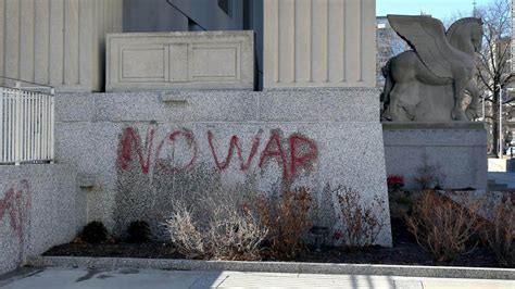 Soldiers Memorial Vandalized With Anti War Graffiti Cnn