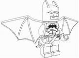 Batman Coloring Lego Pages Wings Kids sketch template