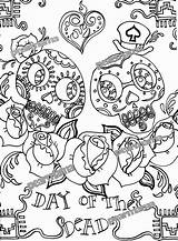 Toten Skulls Getcolorings Mandala Everfreecoloring Adults sketch template
