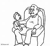 Coloring Pages Grandfather Popular sketch template