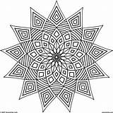 Coloring Pages Kaleidoscope Print Getcolorings Square sketch template