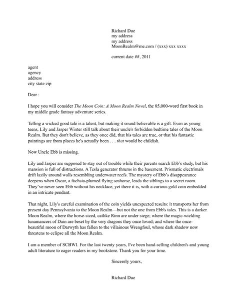 sample query letter  middle grade  google search query