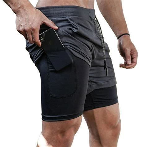 xbtclxebco xbtclxebco men s athletic shorts gym back zipper pocket