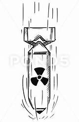 Bomb Atomic Nuclear Cartoon Atom sketch template