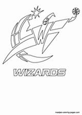Coloring Wizards Washington Pages Nba Book sketch template